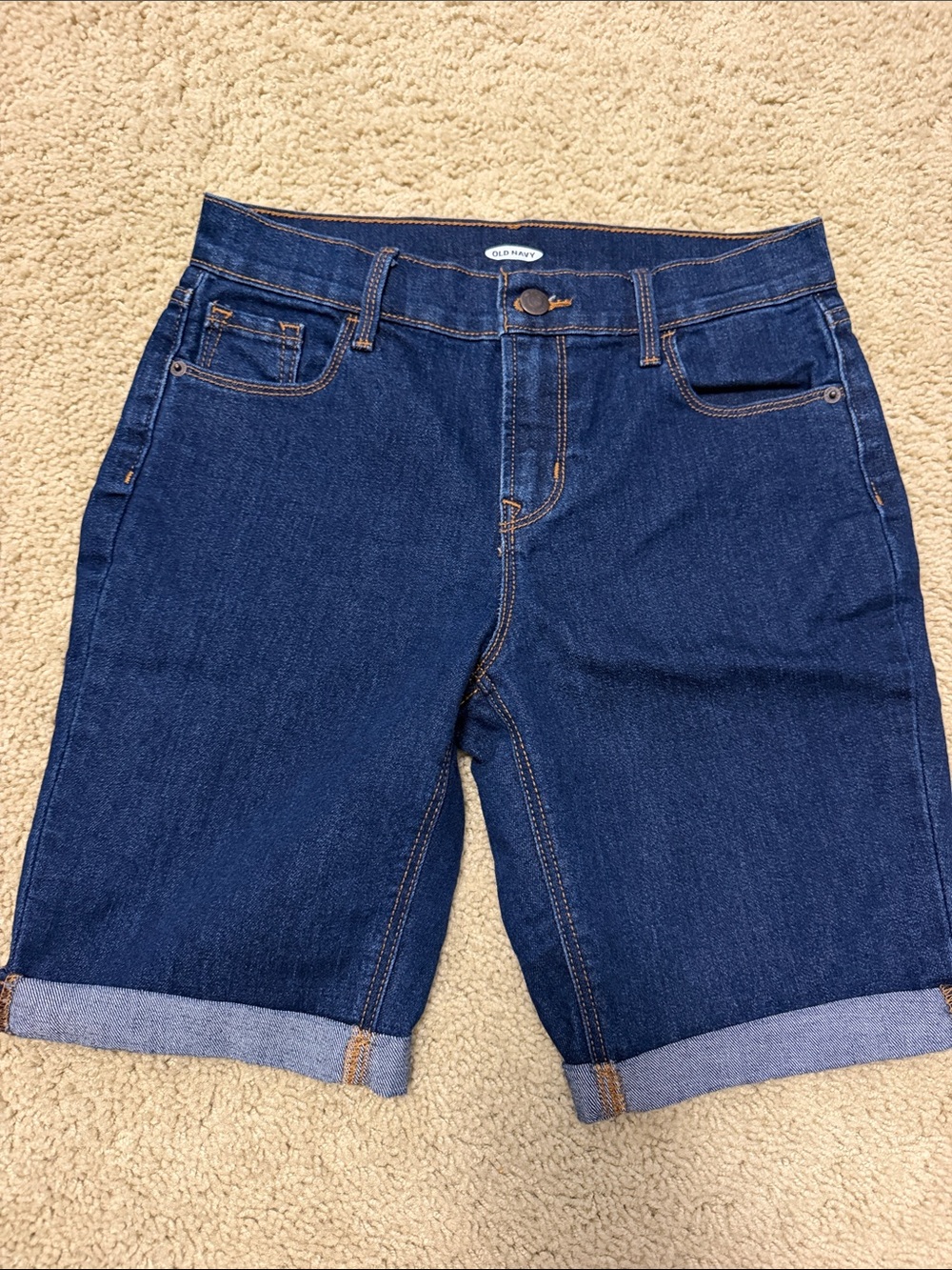 Old Navy Womne Indigo Rolled-Hem Denim Shorts